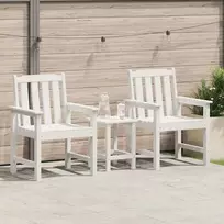 Sodo valgomoji kėdė 2 vnt. Balta HDPE