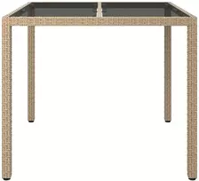 Sodo stalas Smėlio 90 x 90 x 75 cm poliratanas