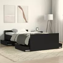 Lovos rėmas Juodas ąžuolas 203 x 93 x 50 cm Apdirbta mediena