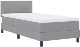 Kiemas lova su galvūgalio Šviesiai pilka 90 x 200 cm audinys