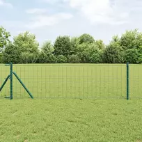 Euro tvora 0,8 x 10 m PVC padengta geležis Žalia