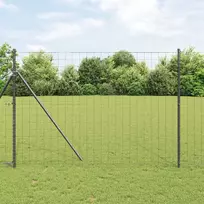 Euro tvora 1,6 x 10 m PVC padengta geležis Pilka