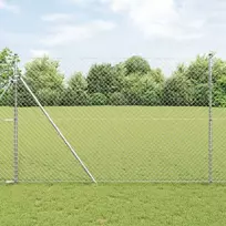 Grandinės ryšio tvora 10 x 1,6 m Galvanizuotas plienas Sidabro