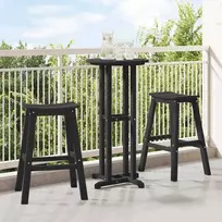Baro taburetė 2 vnt. Juoda 52 x 43 x 73,5 cm HDPE