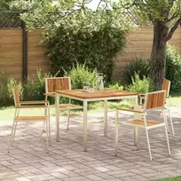 Lauko valgomojo komplektas 5 vnt. 90 x 90 x 75 cm