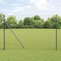 Euro tvora 1,6 x 10 m PVC padengta geležis Pilka