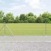 Suvirinta vielos tvora su betono baze 50 x 0,8 m Sidabrinė