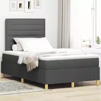 LED Čiužinio Lova Tamsiai pilka 120 x 200 cm audinys
