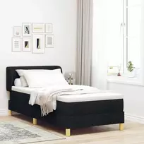 Kiemas lova su galvūgalio Juoda 100 x 200 cm audinys