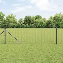 Euro tvora su smeigėmis 25 x 0,8 m PVC dengtas plienas Pilka