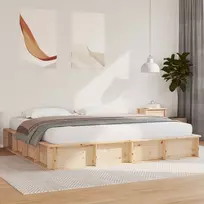 Lovos rėmas Ruda 180 x 200 cm Kietos pušies mediena