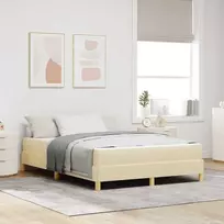 Kiemas lova su čiužiniu Kreminė 160 x 200 cm audinys