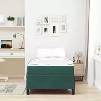 Lova Lovos rėmas su čiužiniu Tamsiai žalia 90 x 190 cm audinys