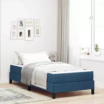 Kiemas lova su čiužiniu Mėlyna 80 x 200 cm audinys