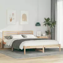 Lova Lovos rėmas Ruda 160 x 210 cm Kietos pušies mediena
