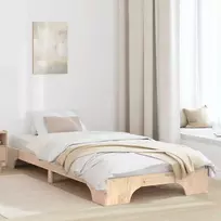 Lova Lovos rėmas Natūrali 80 x 200 cm Kietos pušies mediena