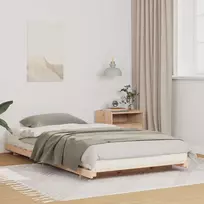 Lova Lovos rėmas Ruda 100 x 220 cm Kietos pušies mediena