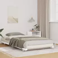 Lova Lovos rėmas Balta 100 x 220 cm Kietos pušies mediena