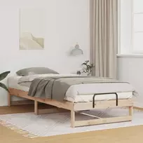 Lova Lovos rėmas Ruda 100 x 220 cm Kietos pušies mediena