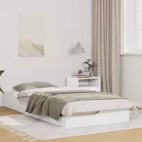 Lova Lovos rėmas Balta 90 x 200 cm Kietos pušies mediena