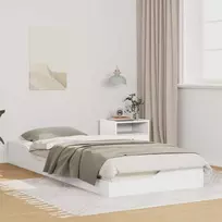 Lova Lovos rėmas Balta 100 x 220 cm Kietos pušies mediena