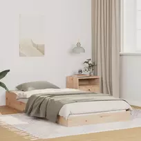 Lova Lovos rėmas Natūrali 80 x 220 cm Kietos pušies mediena
