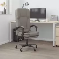 Atlošiama masažinė biuro kėdė, taupe spalvos, audinys