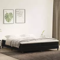 Box Spring Lova be čiužinio Juoda 200x220 cm aksomas