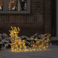 Elnių tempimo roges su 160 LED Šilta balta 30 x 12 x 55 cm PET