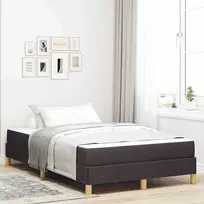 Kiemas lova su čiužiniu Tamsiai rudas 120 x 190 cm audinys