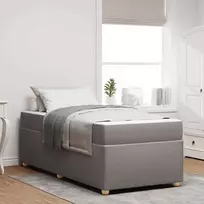 Lova Lovos rėmas su čiužiniu Taupe 90 x 200 cm audinys