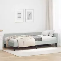 Lova Kampinė lovos konstrukcija Šviesiai pilka 80 cm x 200 cm