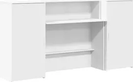 Registratūra, baltos spalvos, 200x50x103,5 cm, apdirbta mediena