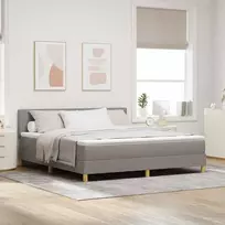 LED Čiužinio Lova su galvūgalio Taupe 180 x 200 cm audinys