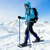 3 in 1 sniego batai su žygio lazdelėmis Mėlyna ir juoda