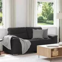 Dvivietė sofa, juoda, 180x81x84 cm, dirbtinė oda