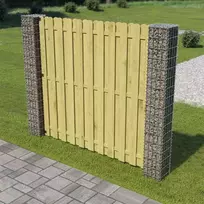 Tvorelės stulpas 2 pcs Sidabro 20 x 20 x 190 cm metalas
