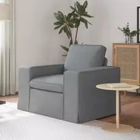 Fotelis Sofa Šviesiai pilka 102 x 80 x 82 cm Metalas