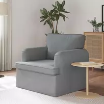 Fotelis Sofa Šviesiai pilka 142 x 80 x 85 cm Metalas