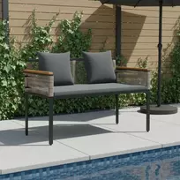 Lauko suolas Pilka ir tamsiai pilka 117 x 54 x 74.5 cm