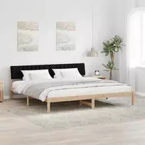 Lovos rėmas Ruda ir juoda 200 x 200 cm Pušies masyvas