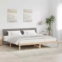 Lovos rėmas Ruda ir taupe 200 x 200 cm Pušies masyvas