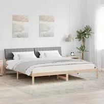 Lovos rėmas Ruda ir šviesiai pilka 200 x 200 cm Pušies masyvas