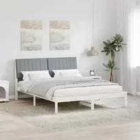 Lovos rėmas Balta 160 x 200 cm Kietos pušies mediena