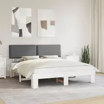 Lovo rėmas su apmuštu galvūgaliu Šviesiai pilka 180 x 200 cm