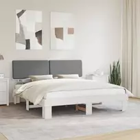 Lovo rėmas su apmuštu galvūgaliu Šviesiai pilka 180 x 200 cm
