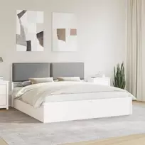 Lovo rėmas su apmuštu galvūgaliu Šviesiai pilka 180 x 200 cm