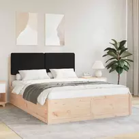 Lovo rėmas su apmuštu galvūgaliu Juoda 140 x 190 cm