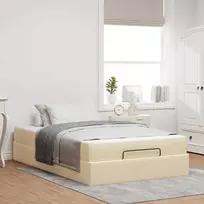 Lova Lovos rėmas su čiužiniu 2 vnt. Kreminė audinys