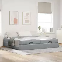 Lova Lovos rėmas su čiužiniu 2 vnt. Šviesiai pilka audinys